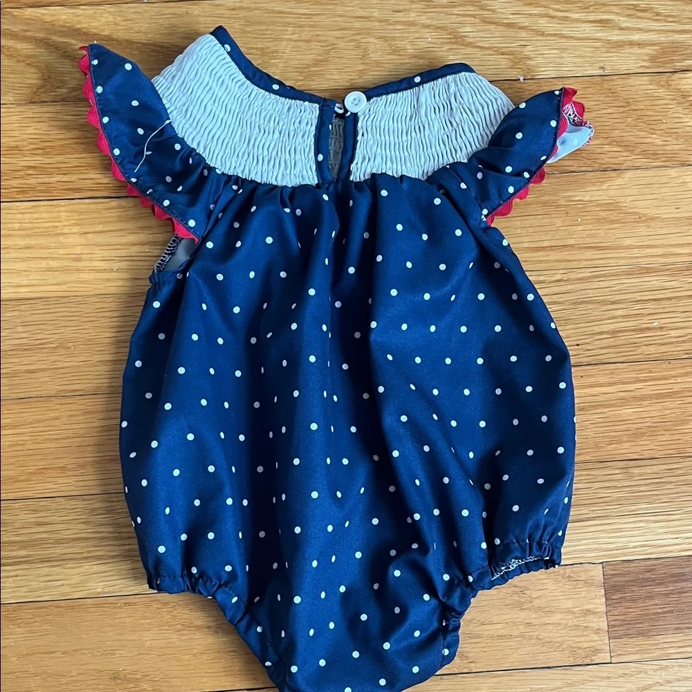 America Baby Smocked Bubble Romper - Picture 5 of 5